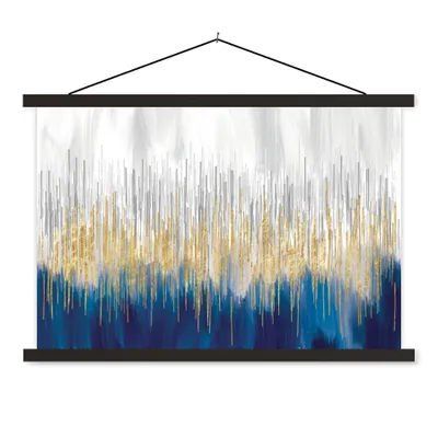 Produktbild von MuchoWow® Textilposter Abstrakt - Gemälde - Öl 120x80 cm mit schwarzem Rahmen - Wanddeko