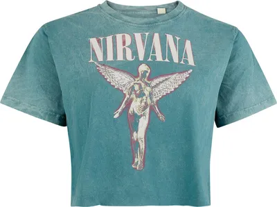 Produktbild von Nirvana T-Shirt Damen Angel blue Band-Merch, Bands 100% Baumwolle L