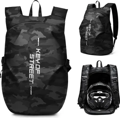 Image de Hommes Sac à dos moto étanche Sac à dos pour casque Sacoche pour ordinateur portable 17 pouces