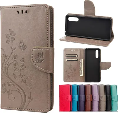 Produktbild von König Design Hülle kompatibel mit Sony Xperia 10 III Kunstleder Handyhülle - Handy Case Grau