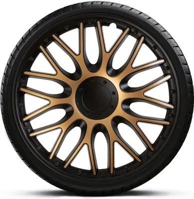Produktbild von Radkappen Radzierblenden SATZ (4Stück) 15 Zoll ORDEN GOLD BLACK Z460910