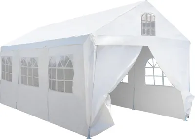 Produktbild von TrendLine Seitenteile für Großraumzelt 300 x 600 cm weiß 6 Stück