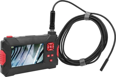 Obrázek produktu pro 8mm průmyslový endoskop s dvojitým objektivem a 4,3palcovým 1080P LCD displejem 9 světel pro inspekci potrubí5 m / 16,4ft