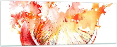 Produktbild von Bilder auf glas - Orange Obst Sommer - 90x30cm - Glasbilder - Wandbilder - Kunstdruck - zum Aufhängen bereit - Wanddekoration aus Glas - Glas Bilder - Wandbild auf Glas - Einteilig - GAB90x30-3049