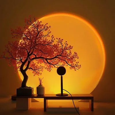 Immagine prodotto di Ibenzoa® Lampada LED d'atmosfera con proiezione del tramonto a quattro colori e porta USB