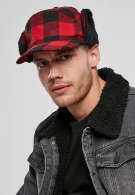 Obrázek produktu pro Brandit Lumberjack Wintercap red/black - UNI