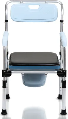 Produktbild von SWANEW Toilettenstuhl Höhenverstellbar Ergonomische Rückenlehne Klappbar Antirutschenden WC-Stuhl Nachtstuhl bis 160 kg