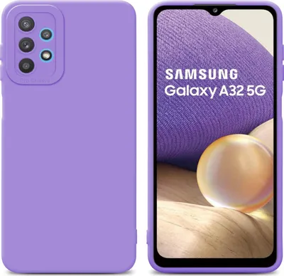 Produktbild von Cadorabo Hülle für Samsung Galaxy A32 5G Schutz Hülle in Lila TPU Silikon Etui Case Handyhülle