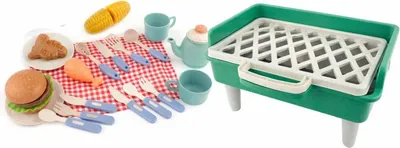 Obrázek produktu pro LEAN Toys 19156 Sada na grilování pro děti - mini gril s příslušenstvím