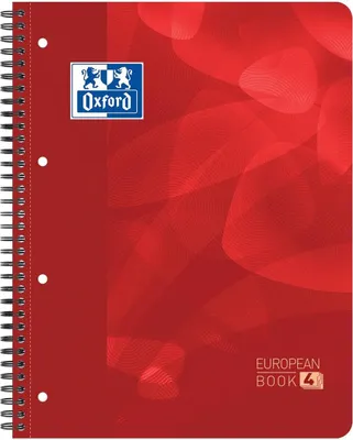Produktbild von Oxford 400109444, Abbildung, Rot, A4, 120 Blätter, 90 g/m², Kariertes Papier