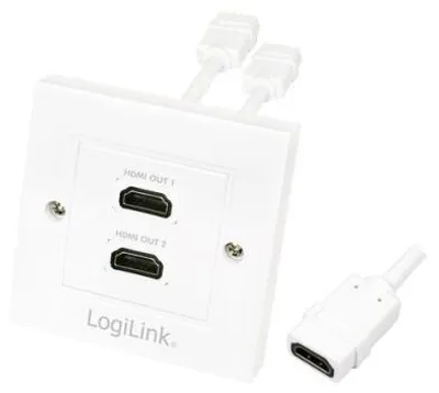 Productafbeelding van LogiLink HDMI Wanddose mit 2 x HDMI Buchse