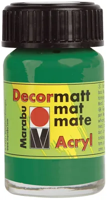 Produktbild von Marabu Acrylfarbe "Decormatt", saftgrün, 15 ml, im Glas