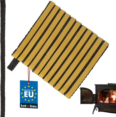 Obrázek produktu pro KOTARBAU® Krbová těsnicí páska Samolepicí těsnicí páska ze skelných vláken 8 x 2 mm pro krbová kamna 2,5 m Krbová těsnicí páska Těsnicí páska pro kamna Tepelně odolná černá barva