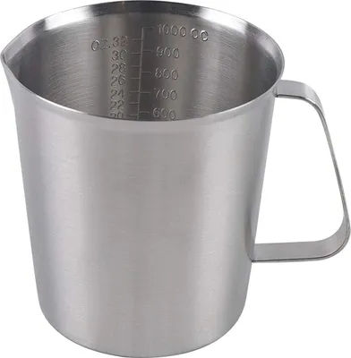 Produktbild von Messbecher mit Henkel 1L 304 Edelstahl Lebensmittelqualität Messkanne Küchenmessbecher