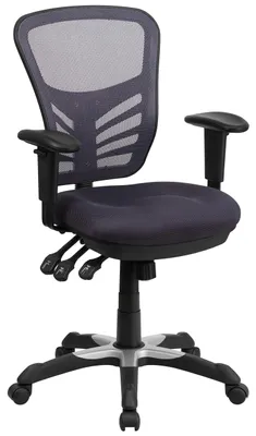 Productafbeelding van Ergonomische draaistoel met een rugleuning van mesh-materiaal en verstelbare armleuningen