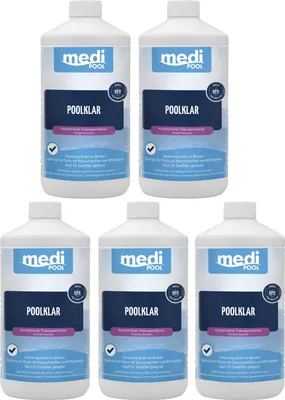 Produktbild von PoolKlar Poolpflegemittel hochkonzentriert 1 L beseitigt Trübungen für kristallklares Wasser