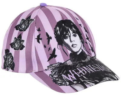 Produktbild von Wednesday Basecap für Mädchen mit Schriftzug, Lila, 52 cm