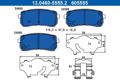 Zdjęcie produktu dla Klocki Ham. Kia T. Sorento 2,0-3,5 D 15-20