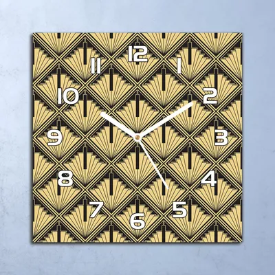 Produktbild von Deko Glasuhr Wanduhr 30x30 Abstrakt schwarz Quarz Küchenuhr Bürouhr