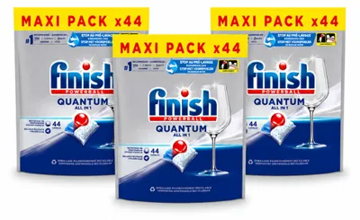 Produktbild von 3 x Finish Quantum All in One Regular Spülmaschinentabs - Vorteilspackung - 3 Stücke