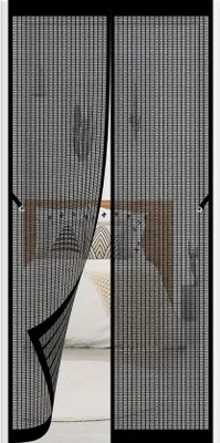 Produktbild von Magnetisches Fliegengitter - Insekten fernhalten - Einfache Montage - 100 x 210 cm - Schwarz
