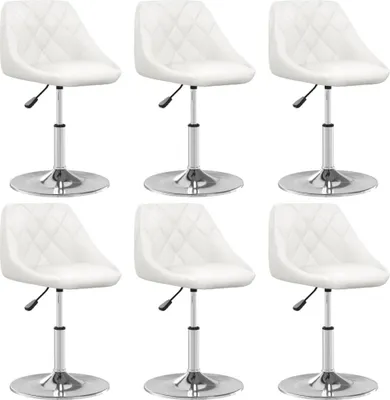 Produktbild von Esszimmerstühle 6 Stk. Weiß Kunstleder