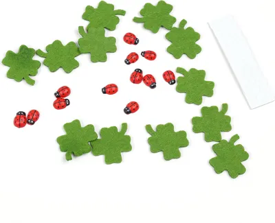 Produktbild von Oblique Unique Marienkäfer + Kleeblatt Deko Set Konfetti Geburtstag Silvester Feier Party Glück Streu Geschenk Deko
