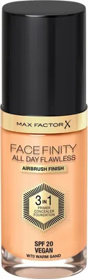 Immagine prodotto di Fondotinta cremoso Max Factor Facefinity 3 in 1 Spf 20 Nº 70 Warm Sand 30 ml