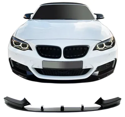 Produktbild von Frontspoiler Lippe mit ABE schwarz glänzend für BMW 2er F22 F23 mit M-Paket