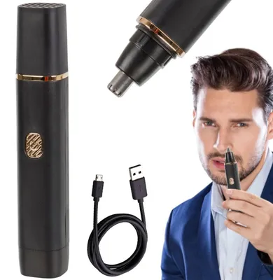 Obrázek produktu pro Verk 01817 Odstraňovač nosních chloupků USB černá