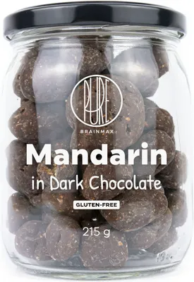 Obrázek produktu pro Lyofilizované mandarinky v hořké čokoládě, 215 g