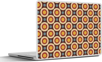 Produktbild von MuchoWow® Laptop Aufkleber Sticker Cover Retro - Vintage - Design - Kreis 25x18 cm - Laptop-Deko