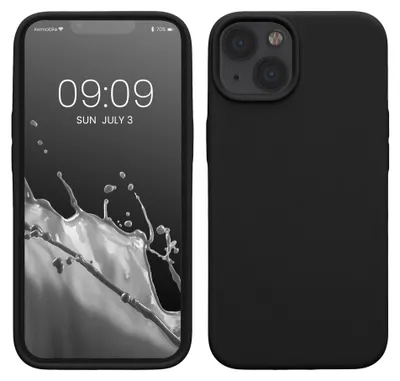 Produktbild von kwmobile Handyhülle für iPhone 13 Hülle, für iPhone 13 Case - Hülle Silikon - kabelloses Laden - Schwarz matt