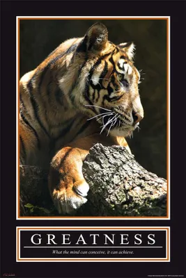 Immagine prodotto di Greatness - Stampa d'arte motivazionale - Poster Print - Dimensioni cm