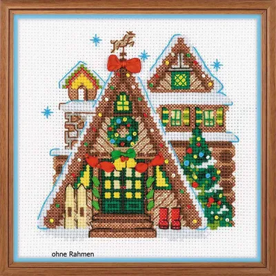 Produktbild von Auslaufmodell Riolis Kreuzstich-Set "Winterhäuschen", Zählmuster