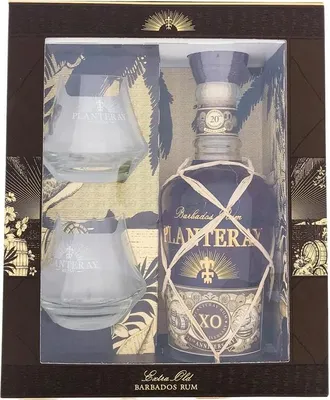 Produktbild von Planteray Barbados XO + Box mit Gläsern 700ml 40% Vol.
