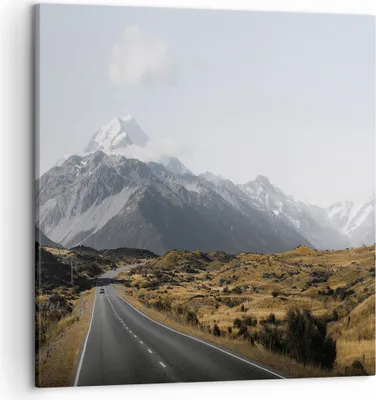 Produktbild von Bild auf Leinwand - Leinwandbild - Einteilig - Weg Berg Gipfel - 50x50cm - Wand Bild - Wanddeko - Wandbilder - Leinwanddruck - Bilder - Wanddekoration - Leinwand bilder - Wandbild - AC50x50-4833