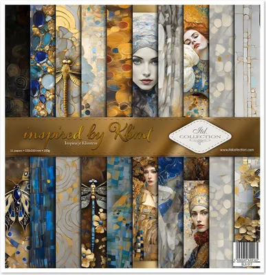 Image de ITD COLLECTION Setz 11Stk 30x30cm Papier pour Scrapbooking - Inspiré par Klimt