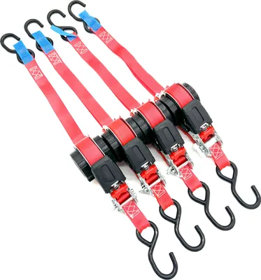 Produktbild von 4 Stück Automatik Zurrgurt mit S-Haken 5,0 m x 25 mm