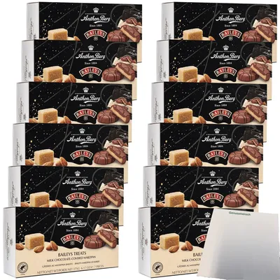 Produktbild von A.Berg Schokolade Baileys in Marzipan VPE (12x175g Packung) + usy Block