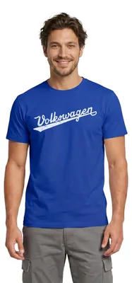 Produktbild von Spreadshirt Volkswagen VW Logoschriftzug Retro Weiß Männer T-Shirt, M, Dunkelblau