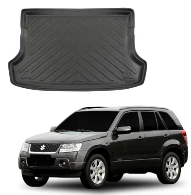 Produktbild von SCOUTT | Kofferraumwanne Laderaumwanne Kompatibel mit Suzuki Grand Vitara 5D 2005-2015, mit Hoher Rand, Kofferraum-Schutzmatte, Geriffelt, Aufrollbar, Schwarz