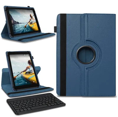 Produktbild von Tablet Tasche für Medion Lifetab E10713 Hülle Schutzhülle Bluetooth Tastatur Farben:Blau
