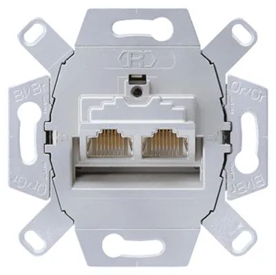 Produktbild von JUNG UAE 8-8 UPOK6 - 2 x RJ-45 - 6a - Grau - 1 Stück(e)