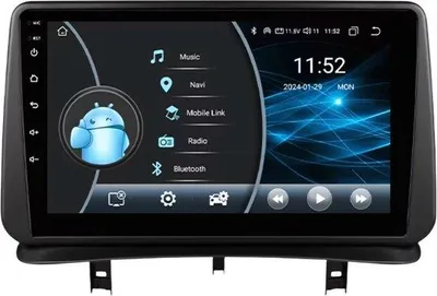 Produktbild von Autoradio mit Bluetooth, CarPlay, kompatibel mit Apple und Android, Stereoanlage, Navigation, Autonavigationssystem, für Renault Clio 3 (2005–2014)