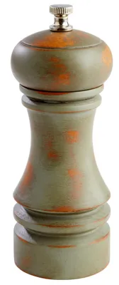 Produktbild von APS Pfeffermühle PROFESSIONAL VINTAGE Grün aus Buchenholz Kohlenstoffstahl-Mahlwerk ØxH: 5,5 x 15 cm