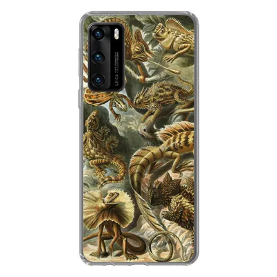 Produktbild von MuchoWow® Handyhülle Schutzhülle Hülle für Huawei P40 Lacertilia - Alte Meister - Kunst Silikon Softcase Handy Hülle - Handytasche