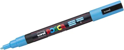 Produktbild von Fasermaler Uni Posca PC-3M 0,9-1,3mm hellblau Packung mit 6 Stück