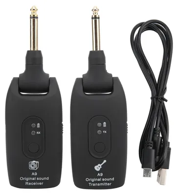 Imagen del producto de Sistema inalámbrico receptor para guitarra, frecuencia de 2.4 GHz, con cable USB, accesorio para instrumentos musicales, color