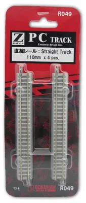 Produktbild von Rokuhan 7297049 - Z - Gleis gerade, 110 mm, mit Betonschwellen  -